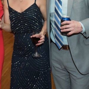 Navy blue sequin dress